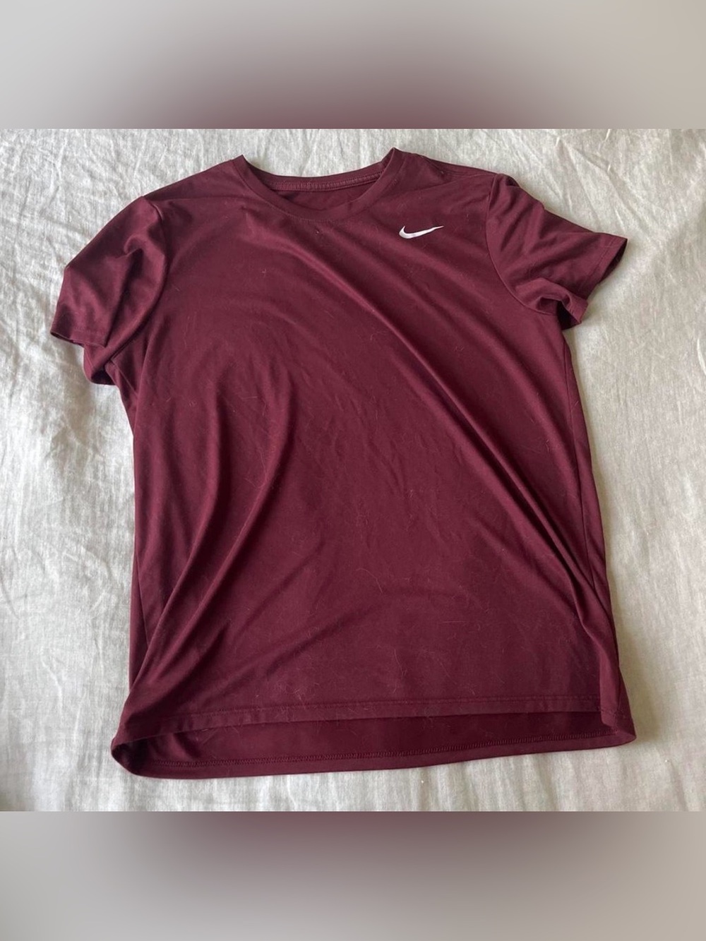 Burgundy Nike Dri Fit Women’s Active Shirt, L.